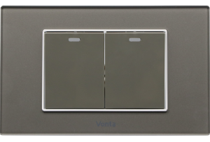 BỘ 2 CÔNG TẮC 1 CHIỀU 16A SIZE M MÀU XÁM MSP 2GRB3S102