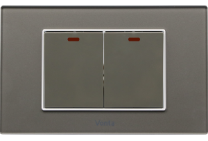 BỘ 2 CÔNG TẮC 2 CHIỀU 16A SIZE M MÀU XÁM MSP 2GRB3S202