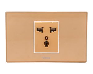 MSP 2CPB1M070 BỘ 1 Ổ CẮM 3 CHẤU ĐA NĂNG 16A SIZE M MÀU ĐỒNG