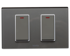 BỘ 2 CÔNG TẮC 2 CHIỀU 16A SIZE S MÀU XÁM MSP 2GRB2S202