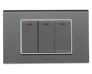 BỘ 3 CÔNG TẮC 2 CHIỀU 16A SIZE S MÀU XÁM MSP 2GRB3S203