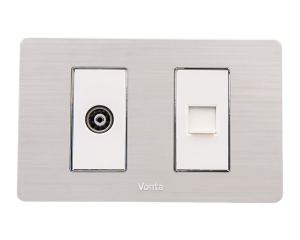 BỘ 1 HẠT Ổ ĐIỆN THOẠI 1 HẠT Ổ CẮM ANTEN TV SIZE S MSP SSB2S000TV