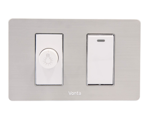 BỘ 1 CÔNG TẮC 1 CHIỀU + 1 HẠT CHIẾT ÁP ĐÈN 500VA SIZE S MSP SSB2S101D