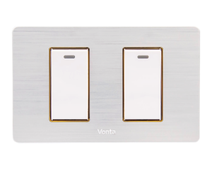 BỘ 2 CÔNG TẮC 1 CHIỀU SIZE S 16A MSP GSB2S102