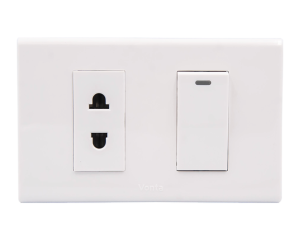 BỘ 1 CÔNG TẮC ĐƠN 16A 1 Ổ CẮM 2 CHẤU 16A SIZE S MSP 4TB2S111 – V04