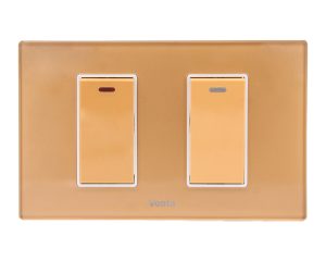 BỘ 1 CÔNG TẮC 1 CHIỀU SIZE S+1 CÔNG TẮC 2 CHIỀU SIZE S MÀU ĐỒNG MSP 2CPB2S402