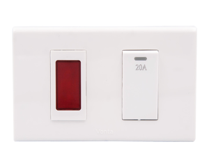 BỘ 1 CÔNG TẮC 2 CỰC 20A+HẠT ĐÈN BÁO ĐỎ SIZE S MSP 4TB2S601L – V04