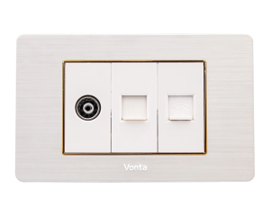 BỘ 1 Ổ CẮM ĐIỆN THOẠI 1 Ổ CẮM MẠNG 1 Ổ CẮM TV MSP GSB3S000TIS