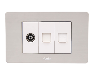 BỘ 1 Ổ CẮM ĐIỆN THOẠI 1 Ổ CẮM MẠNG 1 Ổ CẮM TV MSP SSB3S000TIS