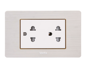 BỘ 1 Ổ CẮM ĐÔI 3 CHẤU LIỀN THÂN 16A SIZE L MSP GSB3S060