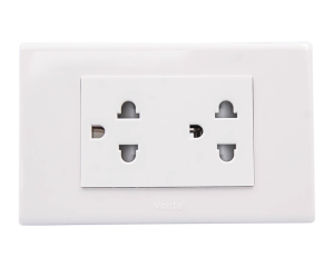 BỘ 1 Ổ CẮM ĐÔI 3 CHẤU LIỀN THÂN 16A SIZE L MSP 4TB3S060 – V04