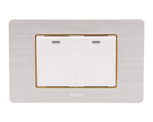 BỘ 2 CÔNG TẮC 1 CHIỀU 16A SIZE M MSP GSB3S102