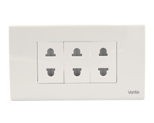 MSP 6TB3S030 BỘ 3 Ổ CẮM 2 CHẤU 16A SIZE S