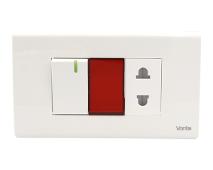 BỘ 1 CÔNG TẮC 16A 1 ĐÈN BÁO ĐỎ 1 Ổ CẮM 2 CHẤU 16A MSP 6TB3S111L BỘ 1 CÔNG TẮC 16A 1 ĐÈN BÁO ĐỎ 1 Ổ CẮM 2 CHẤU 16A