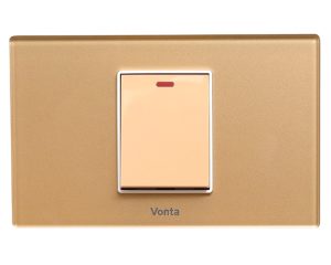 BỘ 1 CÔNG TẮC 2 CHIỀU 16A SIZE M MÀU ĐỒNG MSP 2CPB1M201