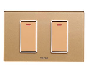 BỘ 2 CÔNG TẮC 2 CHIỀU 16A SIZE M MÀU ĐỒNG MSP 2CPB3S202