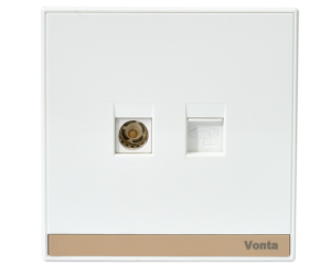 Bộ ổ cắm TV + điện thoại MSP WH768-TV-TEL