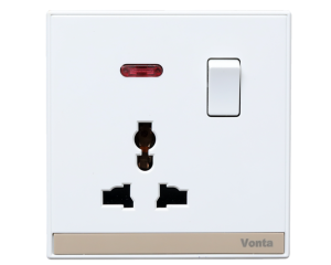 Bộ thiết bị ổ cắm đa năng có công tắc MSP WH768-1-3