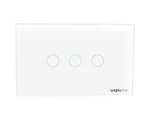 CÔNG TẮC CẢM ỨNG BA NÚT CHẠM TRẮNG MSP V07W3