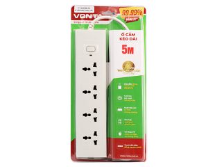 Ổ CẮM KÉO DÀI 99.99 Ổ 4 ĐA NĂNG MÀU TRẮNG VTA4040B/G-50 – (5m)
