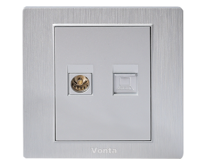 BỘ Ổ CẮM TIVI+MÁY TÍNH MSP CSV2KJ-TV-PC