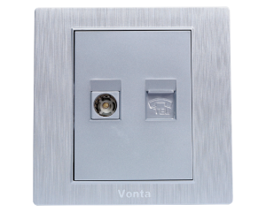 BỘ Ổ CẮM TIVI+ĐIỆN THOẠI MSV CSV2KJ-TV-TEL