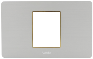 MSP V05G/1M MẶT CHE NHÔM XƯỚC 1 LỖ SIZE M HẠT KIỂU VSC VIỀN VÀNG