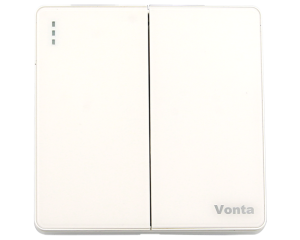 BỘ CÔNG TẮC ĐÔI 1 CHIỀU MẶT NHỰA MÀU TRẮNG MSP VSPWT2-2B