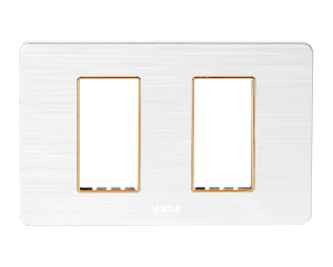 MSP V05G/2S MẶT CHE NHÔM XƯỚC 2 LỖ SIZE S HẠT KIỂU VSC VIỀN VÀNG