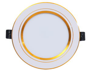 ĐÈN LED ÂM TRẦN DOWNLIGHT VIỀN VÀNG 3 MÀU VDL3CG9W – 9W