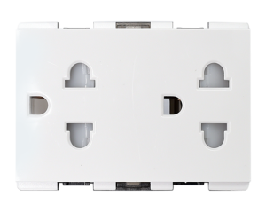 MSP VSCUE2 HẠT Ổ CẮM ĐÔI KIỂU VSC 3 CHẤU LIỀN THÂN 16A CỠ L